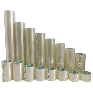 Ruban d'emballage BOPP transparent 48mm x 100m Silicone étanche 52 microns couleur blanche personnalisée 48mm <span class=keywords><strong>Film</strong></span> de papier adhésif personnalisé - Product Image 3