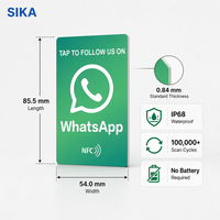 SIKA Vollfarbig Bedruckte PVC-Karte Individuelle NFC Google-Bewertungskarte NTAG215 NFC-Chip QR-Code für Google-Bewertungen und Soziale Links