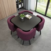 Table de salle à manger moderne et abordable avec 4 chaises, vente en gros, mobilier de restaurant et de maison, table avec effet marbre