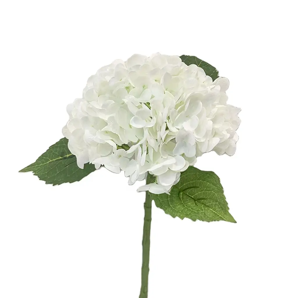 Amazon top seller Wholesale High Quality Silk Artificial Single Hydrangea flowers For Wedding decoration Hydrangea Flower