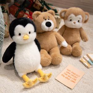 Мягкие игрушки OEM/ODM: милые плюшевые куклы-пингвины, медведи, обезьяны, хаски, свиньи, 38 см, очень мягкие, с наполнителем из ПП хлопка - Product Image 4