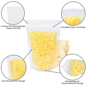 Customized <b>Clear</b> Food Grade PET Stand Pouches Resealable Zipper Lock Recyclable Food Storage <b>Bags</b> for Chewing Gum Candy Snacks - Product Image 2
