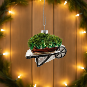 Brouette personnalisée en gros avec fleurs, ornement en verre soufflé pour l'arbre de Noël, décoration de vacances, collection de pendentifs de jardin - Product Image 6