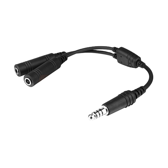 General Aviation Headset to Helicopter Headset U174U Plug Adapter Suit for Davi Clark