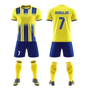 Maglie da calcio personalizzate con stampa a sublimazione Ronaldo di alta qualità con Design gratuito, kit da calcio personalizzati