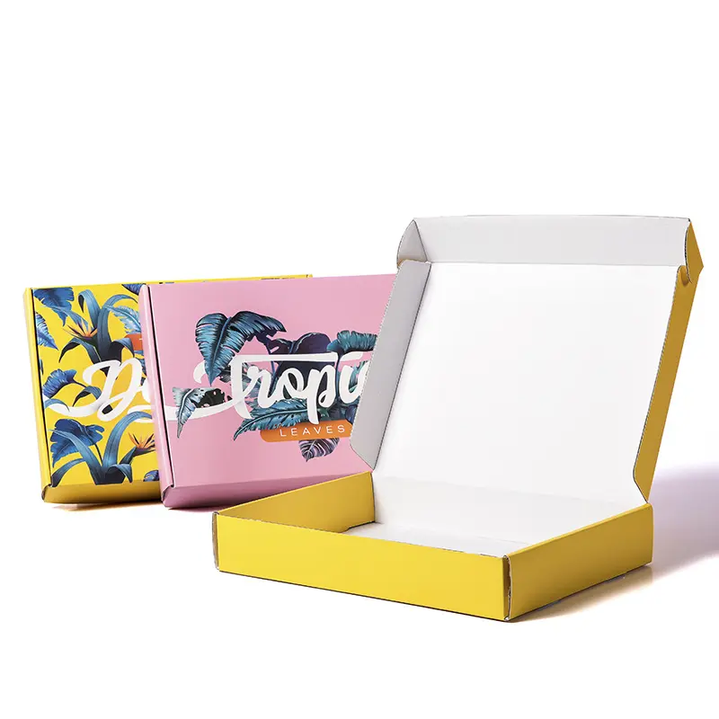 Özelleştirilmiş baskı çocuk hediye ambalaj nakliye özel logolu kutu Flap oluklu kağit kutu