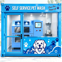 Kiosque de lavage pour chiens, station de soins pour animaux de compagnie en plein air, robuste, en libre-service, cabine de lavage automatique pour chiens avec système de contrôle intelligent