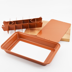 Moule à <span class=keywords><strong>gâteau</strong></span> rectangulaire antiadhésif avec fond amovible, séparateurs robustes, moule à pâtisserie, plats et moules à pâtisserie - Product Image 4