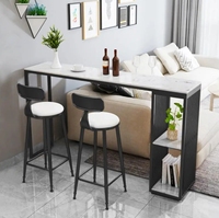 Table de bar moderne en marbre de luxe léger, petite cloison, armoire à vin, pour cuisine, salle à manger, sous-sol, balcon, salon, durable