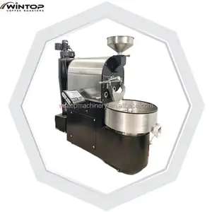 WINTOP स्टेनलेस स्टील 3Kg/6Kg/10kg/12kg/15kg/20kg कॉफ़ी बीन रोस्टिंग उपकरण रोस्टर मशीन