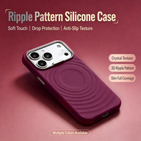 Coque magnétique en silicone effet diamant ondulé pour iPhone 18 Pro Max, avec cadre de protection d'objectif pour iPhone 12 Pro Max et iPhone 17 – Vente en gros