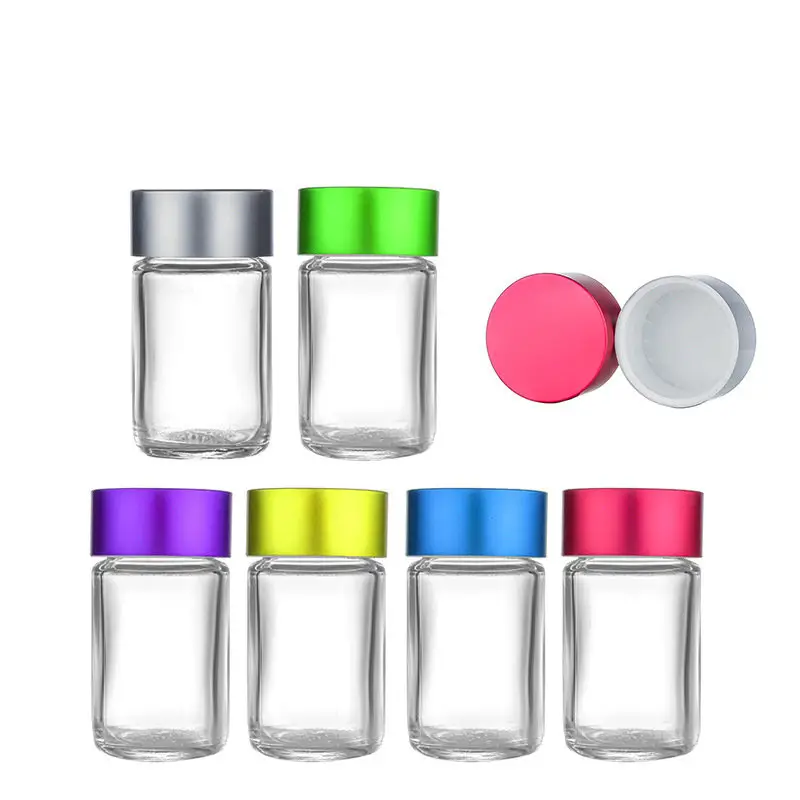 Airtight Childproof Baby Jeeter child proof glass jar Smell Proof Jar CR Glass Jar with Aluminum Cap