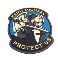 Patch moral personnalisé en PVC, motif Archange, fixation auto-agrippante, badge tactique, vente en gros OEM, directement du fabricant