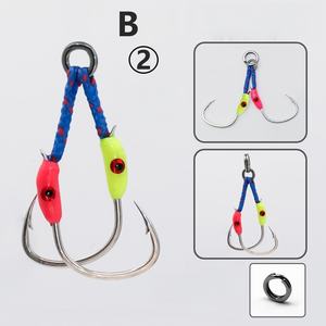 Hameçons de jigging SNEDA Iseama pour eau salée, montage longue ligne, yeux prismatiques 3D, fil <span class=keywords><strong>d</strong></span>'acier interne, bleu, jaune, rouge pour la pêche en haute mer - Product Image 6