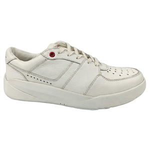Zapatos de Hombre Blancos de Cuero Genuino con Cordones, Transpirables, con Entresuela de EVA, Suela de TPR, Logotipo Grabado, Ligeros, para Todas las Temporadas - Product Image 1