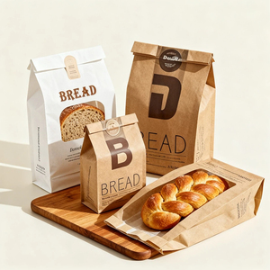 Bolsas de Papel Kraft Marrón para Panadería, Ecológicas, Resistentes a la Humedad, Personalizadas, para Baguettes, Panes, Tostadas y Sándwiches - Product Image 1