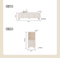 Nouveau meuble TV crème écologique, meuble de sol, ensemble salon-chambre, style moderne minimaliste, en bois massif et panneaux de particules, pour la maison