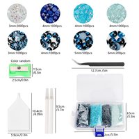 En stock – Perles en résine DIY, cristaux scintillants, perles plates non thermocollantes, strass colorés, perles plates en vrac, mélange de garnitures avec outils