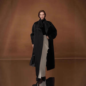 <span class=keywords><strong>Poncho</strong></span> en cachemire <span class=keywords><strong>d</strong></span>'<span class=keywords><strong>alpaga</strong></span> Suri du Pérou style coréen pour femme, col montant, long, chaud, double face, en <span class=keywords><strong>laine</strong></span> et fourrure, vintage, pour l'hiver - Product Image 3