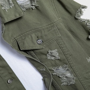 Chaqueta Vaquera Personalizada de Alta Calidad para Hombre, Directo de Fábrica - Estilo Camionero Ajustado de Manga Larga con Lavado Azul Retro Vintage - Product Image 2