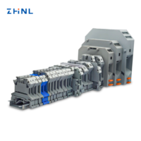 Connecteur de bornier en ligne à ressort série PT, type ressort à insertion, pour rail DIN