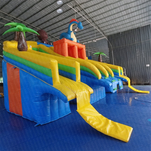 Toboggan aquatique gonflable commercial en PVC pour l'extérieur avec parcours d'obstacles, toboggan aquatique gonflable, parcours d'obstacles gonflable jungle - Product Image 3