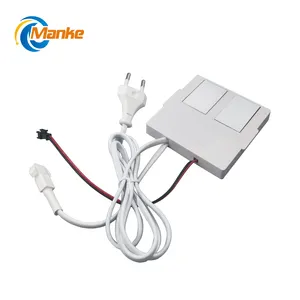 Double bouton trois couleurs 12W intégré Smart Bathroom Mirror Dimmer Switch Led Light Touch Sensor Switch