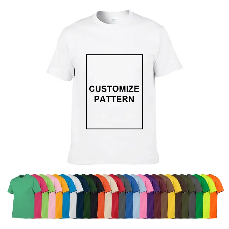 180gsm Custom Logo Round Neck Short Sleeve 100% Cotton T-Shirt For Men