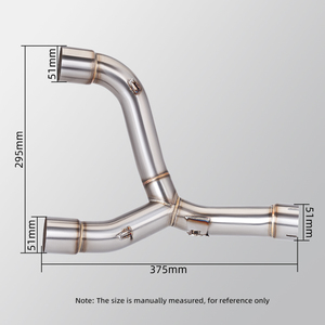 Tubo de Conexión Intermedio de Acero Inoxidable para Escape de Motocicleta Modificado, Sistema Slip-On para CRF450R CRF450RX <span class=keywords><strong>CRF</strong></span> <span class=keywords><strong>450</strong></span> R XR Años <span class=keywords><strong>2015</strong></span> 2016 - Product Image 2