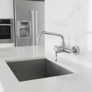 <span class=keywords><strong>Rubinetto</strong></span> da <span class=keywords><strong>Cucina</strong></span> a Parete in Acciaio Inox 304, <span class=keywords><strong>Miscelatore</strong></span> Monocomando per Lavello da Balcone, Rotazione a 360°, Garanzia di 3 Anni - Product Image 2