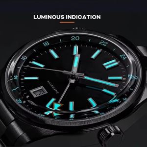 Reloj de Buceo con Movimiento Automático Miyota 9075 GMT, Cristal de Zafiro de Doble Domos, Caja de Acero Inoxidable de 40 mm, Reloj Personalizado para Hombre - Product Image 5