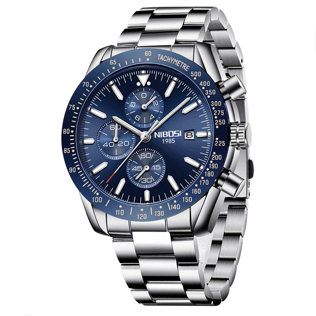NIBOSI 2615 Top 10 Brands Chinese Mens Quartz Watch Designer Steel Strap Waterproof Calender Concise business Watch Manufacturer