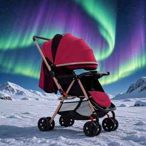 Cochecito de bebé Tube Coat con acabado negro mate, tono <span class=keywords><strong>avena</strong></span> en la parte frontal y puntos de unión, para paseo y transporte. - Product Image 1