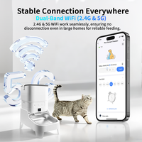 Distributeur automatique intelligent d'aliments pour animaux de compagnie Tuya 2.4G & 5G WiFi, contrôle par application, programmable, étanche, 4L, caméra 1080P, vision nocturne, pour chats et chiens
