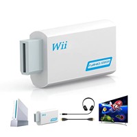 Convertidor de 3,5 MM 1080P para Nintendo Wii a HD TV PC Monitor adaptador Audio conector de salida de vídeo