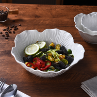 Ensemble d'assiettes et de bols en céramique blanche écologique, résistant aux rayures, facile à nettoyer, compatible four, congélateur, lave-vaisselle, micro-ondes, pour restaurant