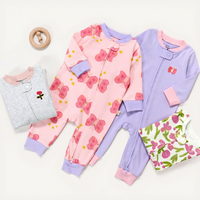 Pyjama bébé unisexe 0-24 mois en coton 100 %, sans pieds, motif ours et pomme, doux pour la peau, ensemble cadeau de vêtements pour bébé, vente en gros OEM