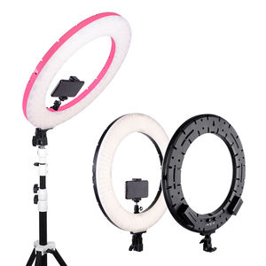 60W Soft LED <span class=keywords><strong>Ring</strong></span> <span class=keywords><strong>Light</strong></span> 18-Inch Large Selfie Lamp Tripod Remote Carry Bag pour Phone Lash Beauty Tattoo-Durable Plastic Material - Product Image 1