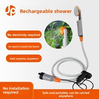 Ensemble de douche électrique auto-amorçant portable Conception simple pour les produits de bain de camping en plein air pour les plaisirs simples