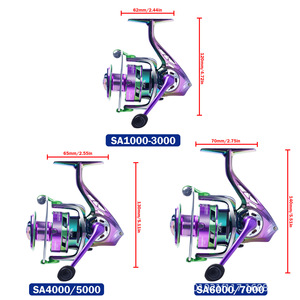 6 + 1 BB Max kéo 10kg đa màu tắc kè hoa dài đúc kim loại quay câu cá REELS - Product Image 3