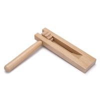 Jouet traditionnel Matraca en bois de hêtre de haute qualité, hochet rotatif, bruitier, jouet musical pour bébé, claquettes rectangulaires