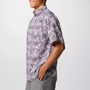 เสื้อเชิ้ตตกปลาแบบกระดุมติด ผ้าไนลอนผสมสแปนเด็กซ์ ระบายอากาศได้ดี ออกแบบโลโก้ผ้าไหมนม คำว่าปลา ตามสั่ง  ลายพราง  แบบเปล่า  สามารถเพิ่มข้อความได้ - Product Image 4