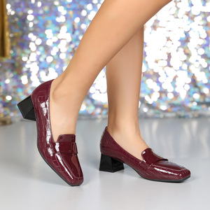 Nouvelles Chaussures à Talons Hauts Carrés pour Femmes 2026 – Talons Épais, Couleurs Unies, Style Britannique Tendance, Idéales pour le Travail - Product Image 4