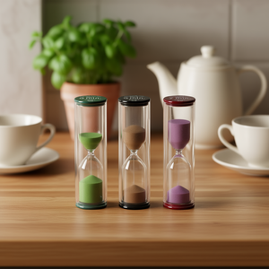 Tea-Time Hourglass Set Of 3 8cm 2.3cm For Green Black Herbal Tea Timing - Product Image 3