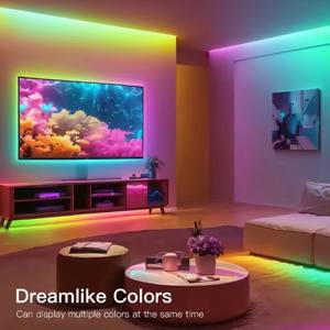Комплект светодиодной RGB-ленты 24В - меняющая цвет лента Dreamcolor с контроллером и блоком питания для декора дома и вечеринок - Product Image 4