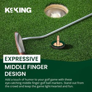 <b>Golf</b> Mark 25mm Round Coin Marker With Middle Finger Magnetic <b>Golf</b> Hat Clip Emerald Green Iron Material - Product Image 5