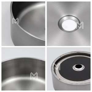 Lavabo de Sobremesa Moderno de Acero Inoxidable 304 para Hotel, con Desagüe, Capacidad de 12L, Acabado Cepillado - Product Image 4