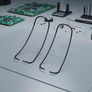 カスタムステンレス鋼製メモリーワイヤー製スプリングクリップ-U字型ワイヤーフォーム（電気製品、玩具、工業用） - Product Image 3