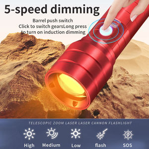 Lampe torche UV la plus puissante, longue portée, haute puissance, lanterne tactique rechargeable avec étanchéité IP55 - Product Image 2