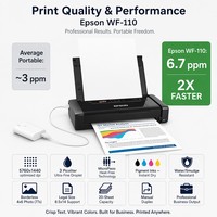 Printer Inkjet Portabel A4 dengan Baterai Terintegrasi dan Pengisian Daya USB, Printer Mobile Ringkas untuk Layanan Lapangan, Mobil, dan Kantor